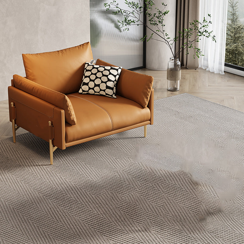 Almohada de almohada de almohada de sala de cuero glamoroso almohadas de brazo de color naranja