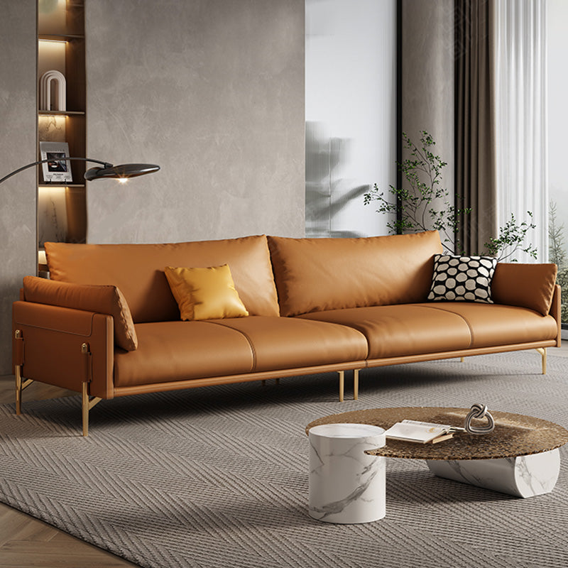 Almohada de almohada de almohada de sala de cuero glamoroso almohadas de brazo de color naranja