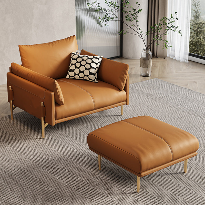 Almohada de almohada de almohada de sala de cuero glamoroso almohadas de brazo de color naranja