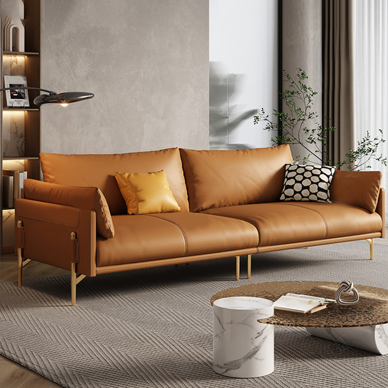 Almohada de almohada de almohada de sala de cuero glamoroso almohadas de brazo de color naranja