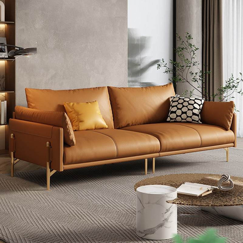 Almohada de almohada de almohada de sala de cuero glamoroso almohadas de brazo de color naranja