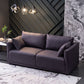 Loose Back 29.5" H Seating Square Arm Contemporary Sofa for Living Room Dark Gray Tech Cloth Clearhalo 'furn' 'furn_sofas' 'Furniture' 'Living Room Furniture' 'Sofa' 'sofas' 7071904