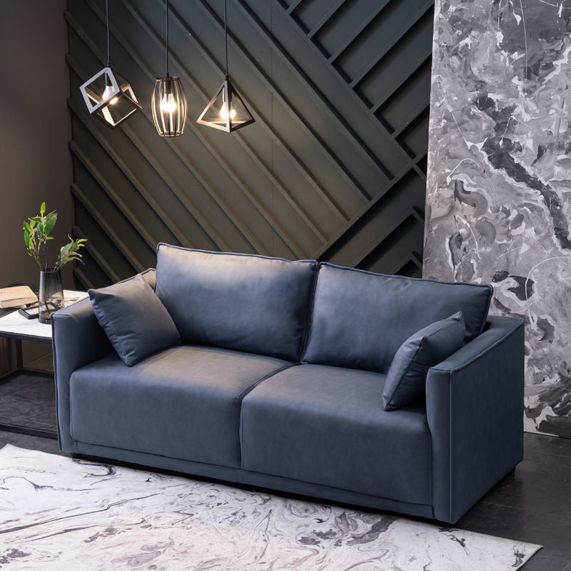 Loose Back 29.5" H Seating Square Arm Contemporary Sofa for Living Room Clearhalo 'furn' 'furn_sofas' 'Furniture' 'Living Room Furniture' 'Sofa' 'sofas' 7071905