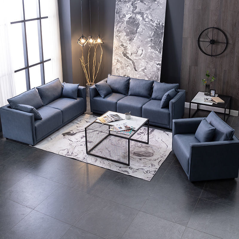 Loose Back 29.5" H Seating Square Arm Contemporary Sofa for Living Room Clearhalo 'furn' 'furn_sofas' 'Furniture' 'Living Room Furniture' 'Sofa' 'sofas' 7071907