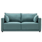 Loose Back 29.5" H Seating Square Arm Contemporary Sofa for Living Room Green Linen Blend Clearhalo 'furn' 'furn_sofas' 'Furniture' 'Living Room Furniture' 'Sofa' 'sofas' 7071913
