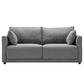 Loose Back 29.5" H Seating Square Arm Contemporary Sofa for Living Room Light Gray Linen Blend Clearhalo 'furn' 'furn_sofas' 'Furniture' 'Living Room Furniture' 'Sofa' 'sofas' 7071924
