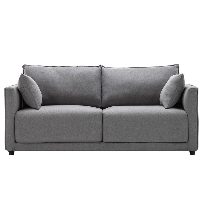 Loose Back 29.5" H Seating Square Arm Contemporary Sofa for Living Room Light Gray Linen Blend Clearhalo 'furn' 'furn_sofas' 'Furniture' 'Living Room Furniture' 'Sofa' 'sofas' 7071924