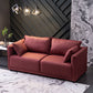 Loose Back 29.5" H Seating Square Arm Contemporary Sofa for Living Room Red Tech Cloth Clearhalo 'furn' 'furn_sofas' 'Furniture' 'Living Room Furniture' 'Sofa' 'sofas' 7071931
