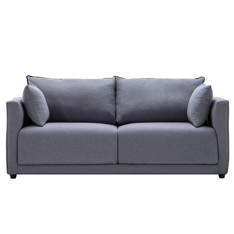 Loose Back 29.5" H Seating Square Arm Contemporary Sofa for Living Room Medium Grey Linen Blend Clearhalo 'furn' 'furn_sofas' 'Furniture' 'Living Room Furniture' 'Sofa' 'sofas' 7071936