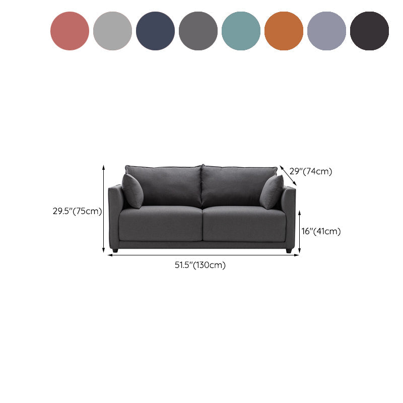 Loose Back 29.5" H Seating Square Arm Contemporary Sofa for Living Room Clearhalo 'furn' 'furn_sofas' 'Furniture' 'Living Room Furniture' 'Sofa' 'sofas' 7071940