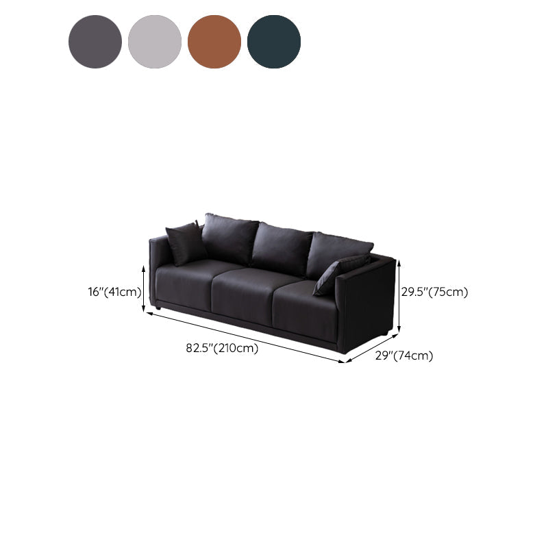 Loose Back 29.5" H Seating Square Arm Contemporary Sofa for Living Room Clearhalo 'furn' 'furn_sofas' 'Furniture' 'Living Room Furniture' 'Sofa' 'sofas' 7071947