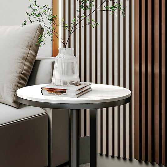 Tavolo laterale accento contemporaneo round piedistallo soggiorno tavolo in metallo