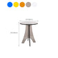 Modernistic Plastic Accent Side Table Round 3 Legs Living Room Corner Table Clearhalo 'Coffee & Accent Tables' 'End & Side Tables' 'end_side_tables' 'furn' 'furn_end_side_tables' 'Furniture' 'Living Room Furniture' 7072215
