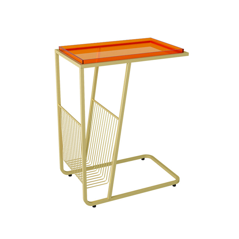 Tavolo laterale di accento contemporaneo con deposito soggiorno astratto rettangolare