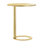 Round C-shape Side Table Modern Metal Sofa Side Accent Table