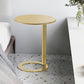 Round C-shape Side Table Modern Metal Sofa Side Accent Table