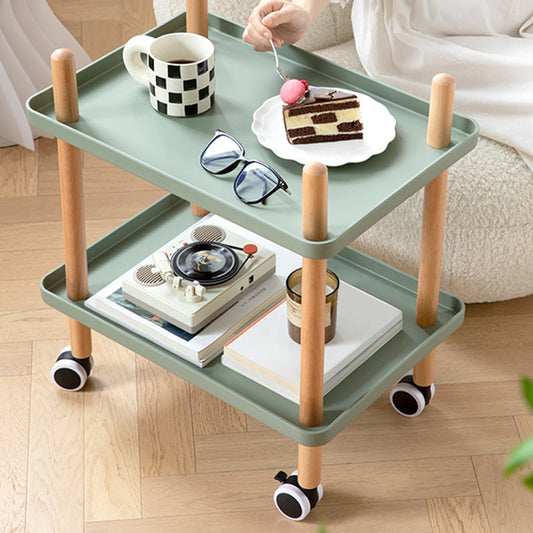 TABELLO MODERNA A 4 gambe Fine Tavolo a 2 livelli Accento laterale per soggiorno