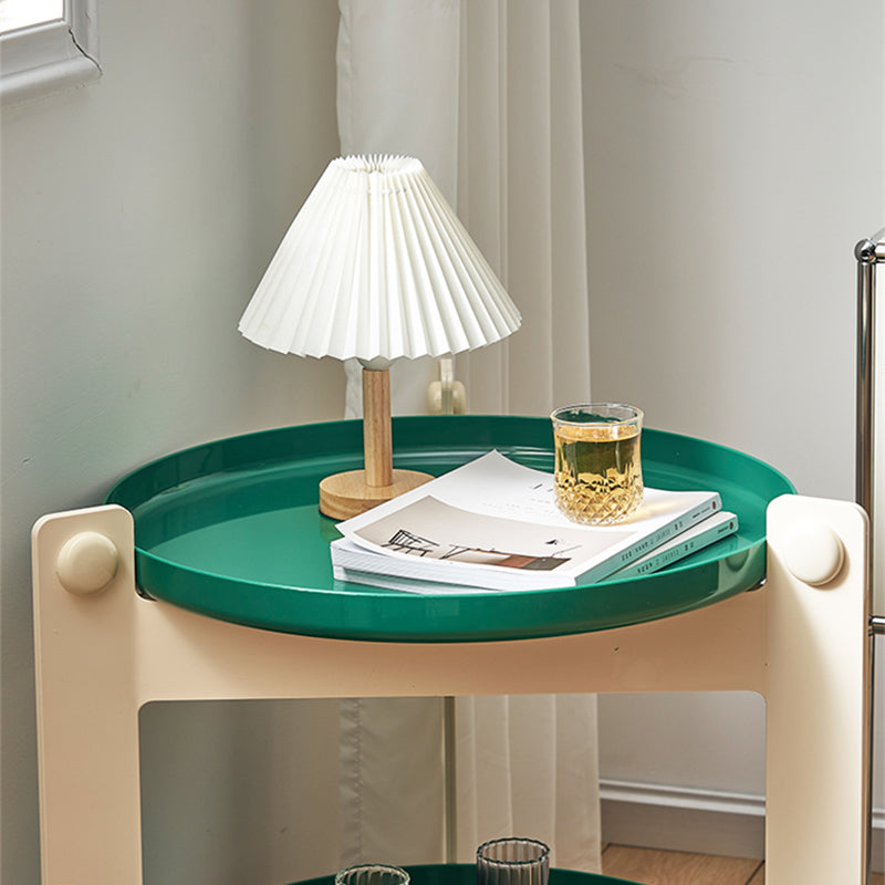 25.19" Tall 3 Legs End Table Tray Top Accent Side Table for Living Room