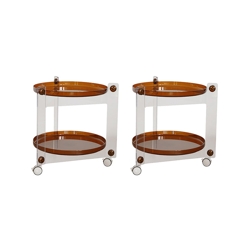 25.19" Tall 3 Legs End Table Tray Top Accent Side Table for Living Room