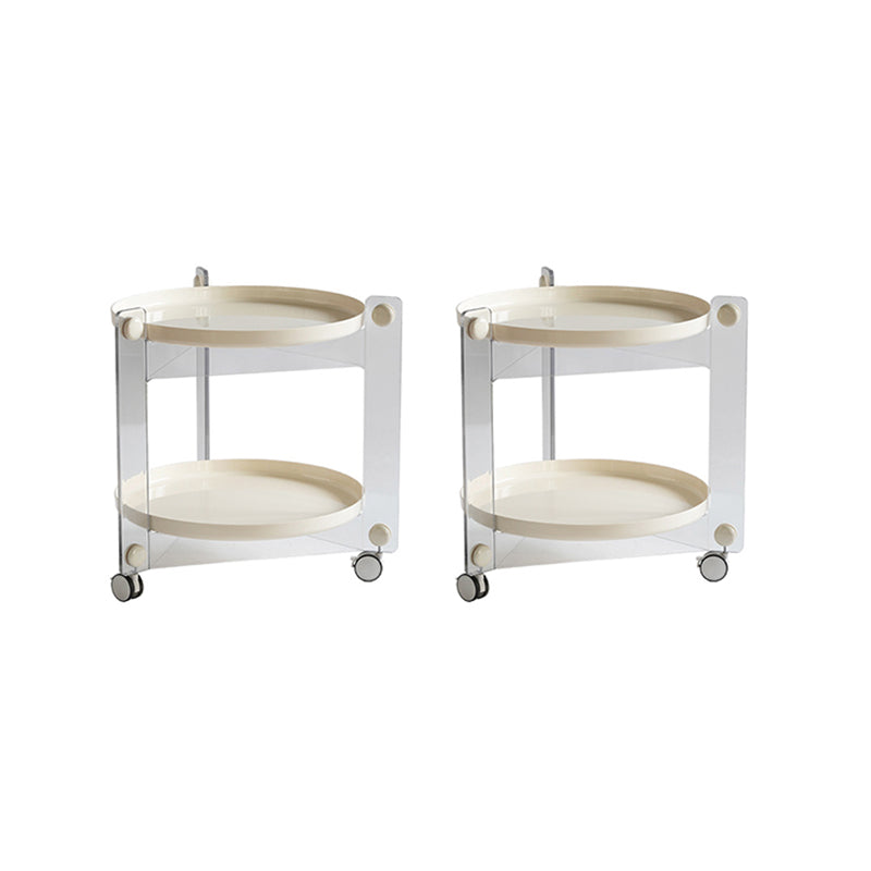 25.19" Tall 3 Legs End Table Tray Top Accent Side Table for Living Room