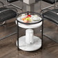 Glam Metal Storage End Table Double Tier Side Table for Living Room