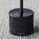 Tavolo laterale moderno di piedistallo rotondo in metallo e tavolo laterale in marmo