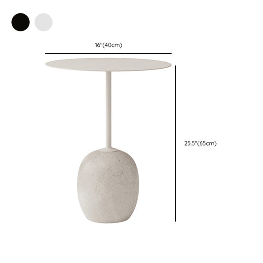 Tavola moderna del lato metallo rotondo 15.74 "tavolo da piedistallo largo