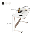 Modernistic Rectangular Corner Table 4 Legs Metal Side End Table with Storage