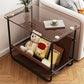 Modernistic Multilayer Tier Corner Table Glass/Marble Side End Table with Storage