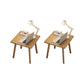 Modern Rectangular/Square Corner Table Wood Side End Table for Living Room