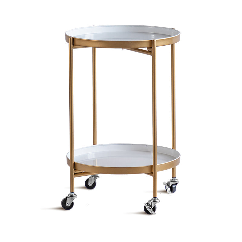 Tavolo da salotto in metallo rotondo accento in stile modernistico