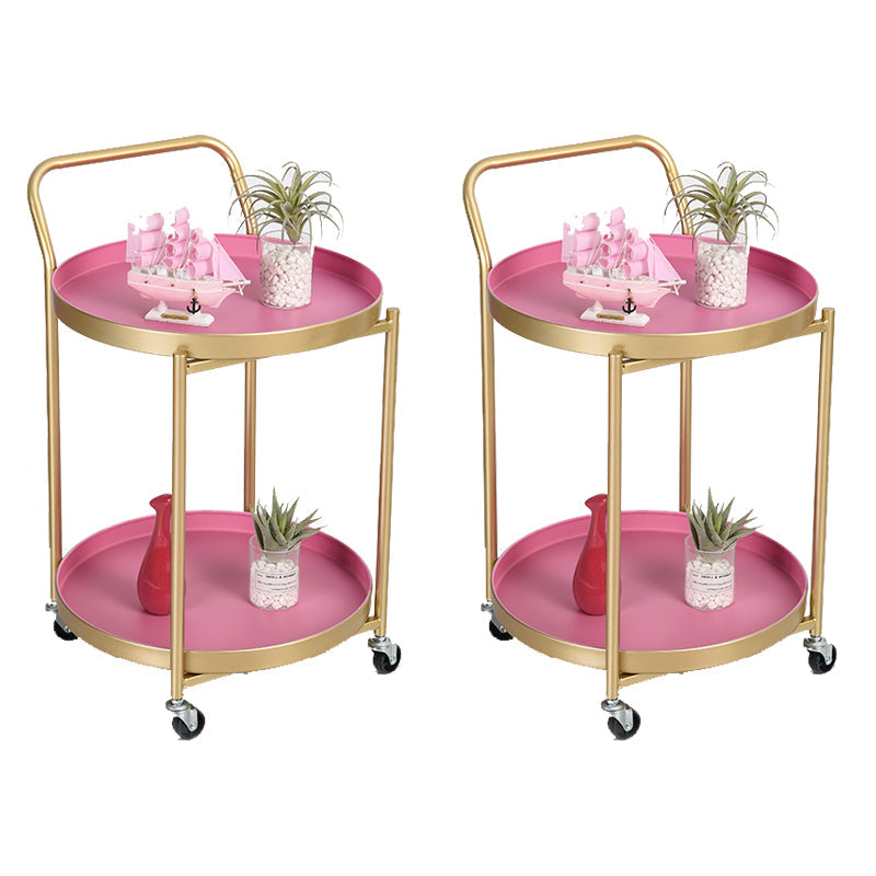 Tavolo da salotto in metallo rotondo accento in stile modernistico