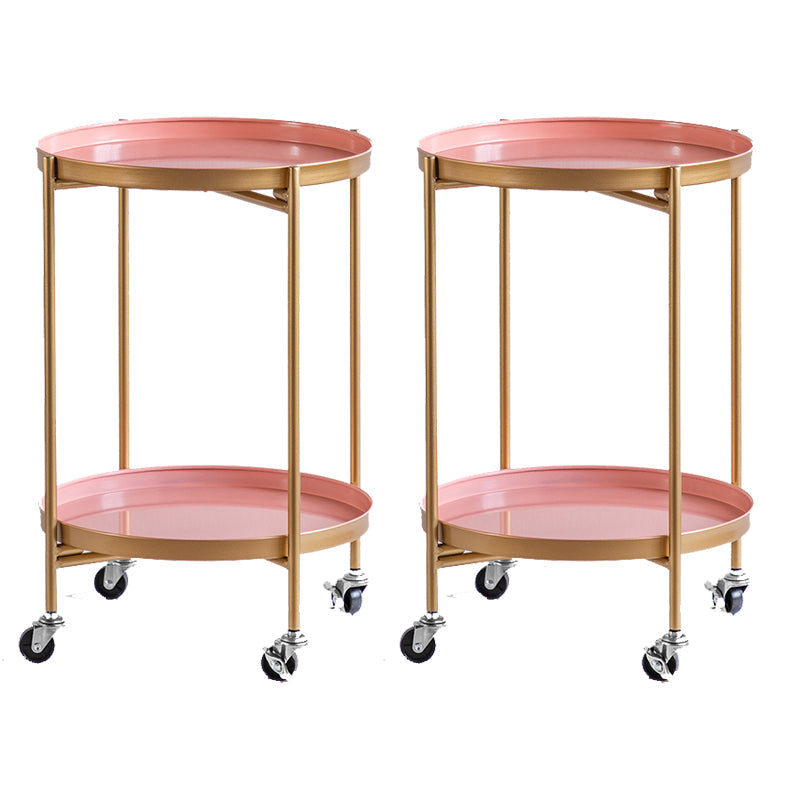 Tavolo da salotto in metallo rotondo accento in stile modernistico