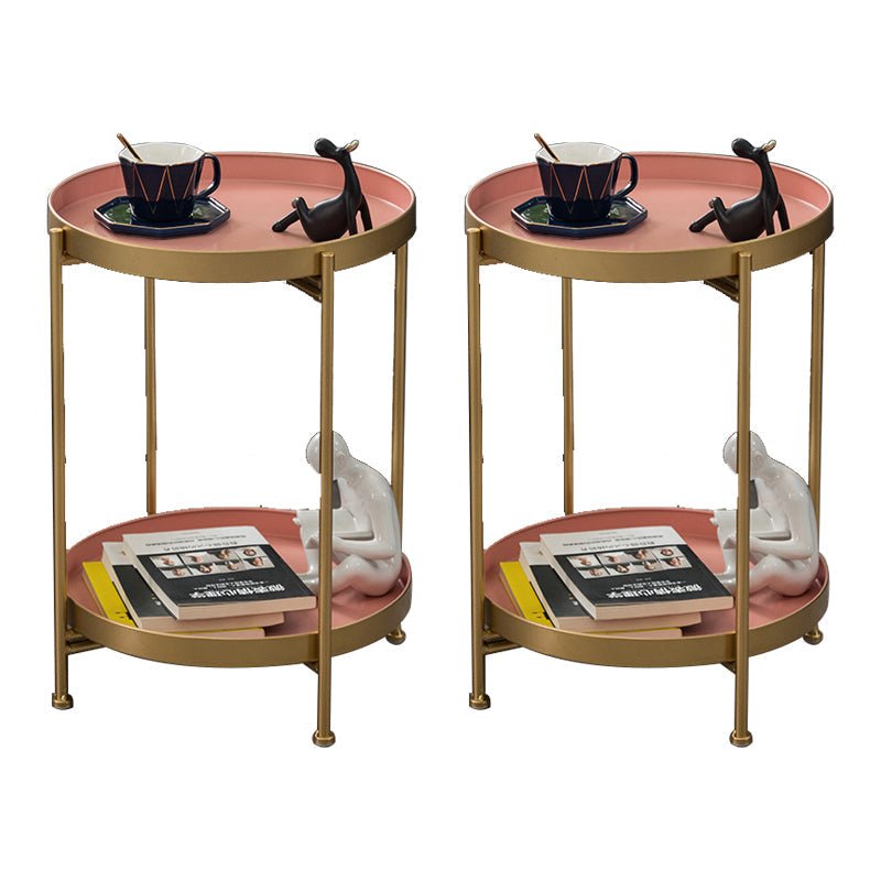 Tavolo da salotto in metallo rotondo accento in stile modernistico