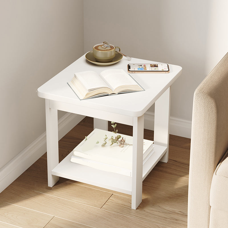 Modern Style Side End Snack Table Wooden with Storage End Table