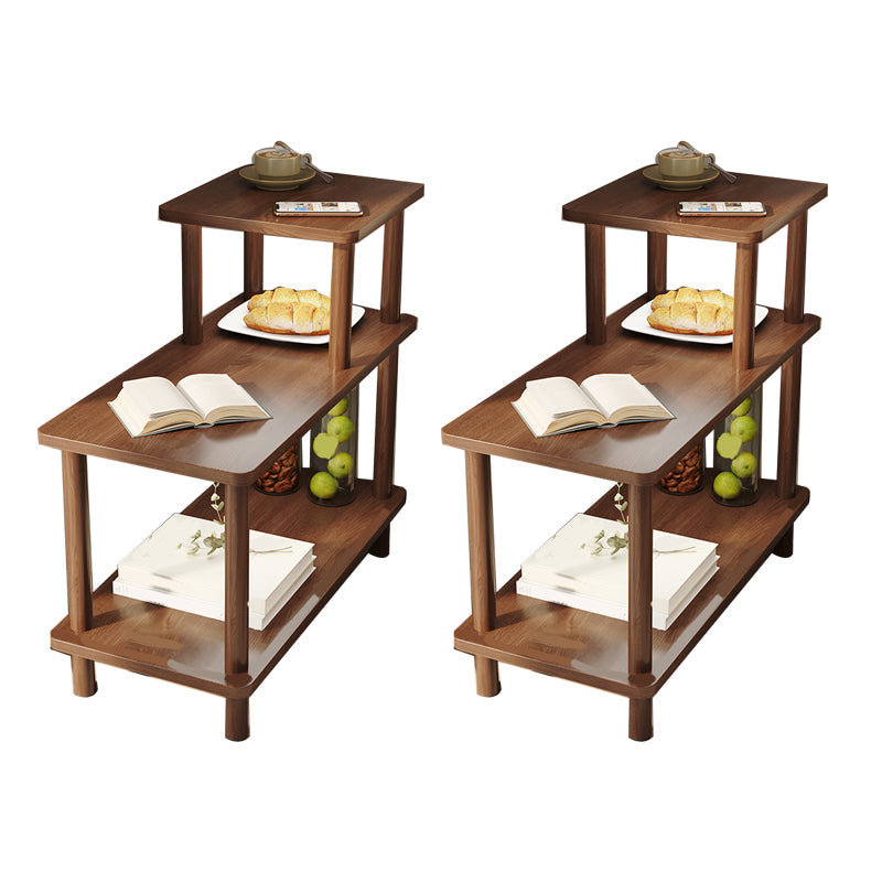 Modern Style Side End Snack Table Wooden with Storage End Table