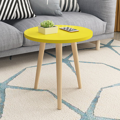 Table d'appoint en bois à double niveau de style moderniste géométrique pour le salon