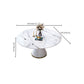 Metal Pedestal Dining Table Extendable Table for Kitchen Dining Room Clearhalo 'Dining Tables & Seating' 'Dining Tables' 'dining_table' 'furn' 'furn_dining_table' 'Furniture' 'Kitchen & Dining Furniture' 7073278