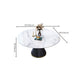 Metal Pedestal Dining Table Extendable Table for Kitchen Dining Room Clearhalo 'Dining Tables & Seating' 'Dining Tables' 'dining_table' 'furn' 'furn_dining_table' 'Furniture' 'Kitchen & Dining Furniture' 7073281