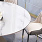 Metal Dining Table Extendable Pedestal Dining Table for Kitchen