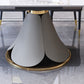 Metal Dining Table Extendable Pedestal Dining Table for Kitchen