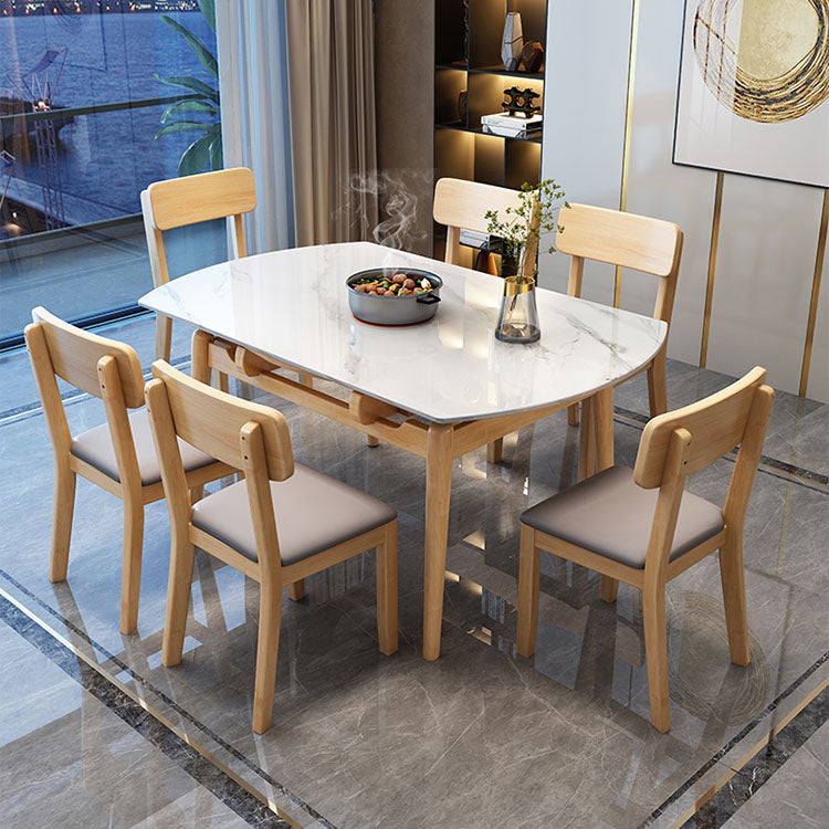 Table de salle à manger extensible en pierre frittée pour cuisine