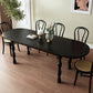 Moderne eetkamer eettafel houten eettafel met 4 poten in zwart