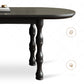 Moderne eetkamer eettafel houten eettafel met 4 poten in zwart