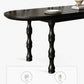 Moderne eetkamer eettafel houten eettafel met 4 poten in zwart