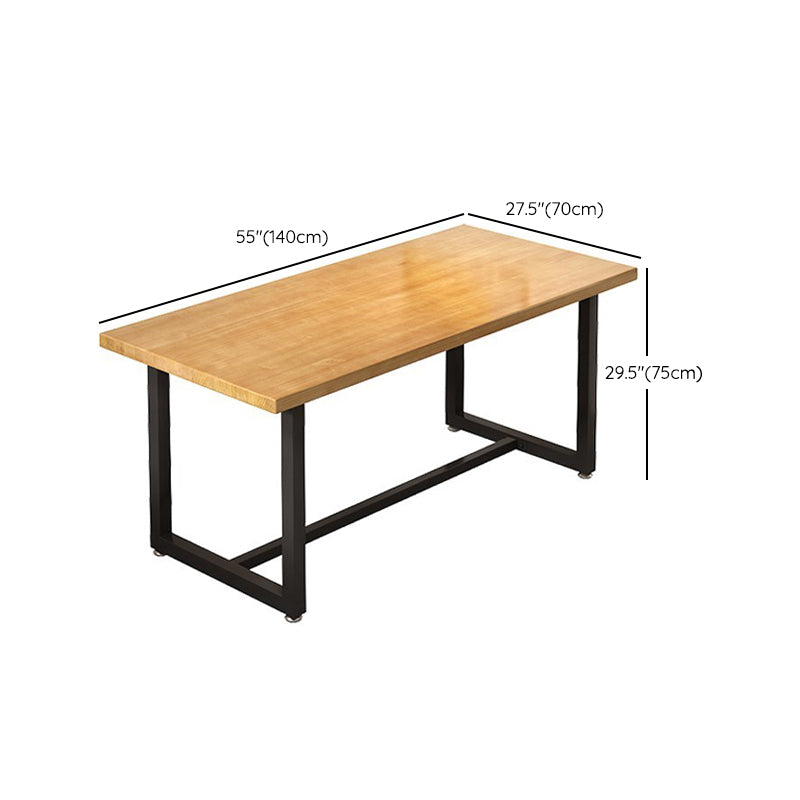 Dining Room Solid Wood Dining Table Rectangle Industrial Dinner Table Clearhalo 'Dining Tables & Seating' 'Dining Tables' 'dining_table' 'furn' 'furn_dining_table' 'Furniture' 'Kitchen & Dining Furniture' 7073382
