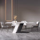 Eenvoud Stijl Dinette Tafel Rechthoek Stenen Eettafel voor Keuken