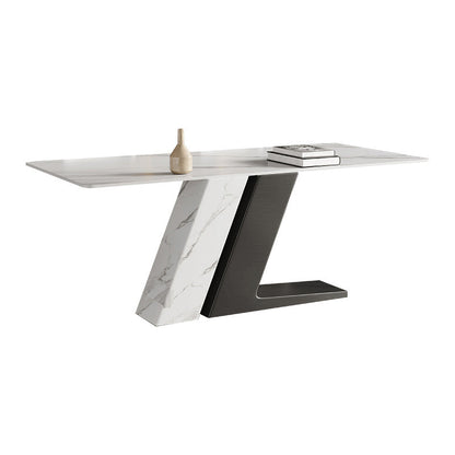 Eenvoud Stijl Dinette Tafel Rechthoek Stenen Eettafel voor Keuken