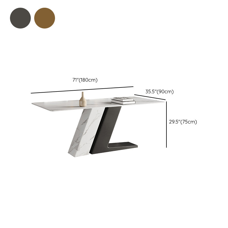 Eenvoud Stijl Dinette Tafel Rechthoek Stenen Eettafel voor Keuken