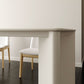 White Solid Wood Dining Table Rectangle Modern Dinner Table for Dining Room